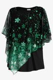 Women's Mesh Sequin 3-5XL Blouses Tops Fashion Designer T-Shirts (Plus Size)