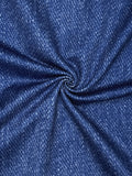 Women's Mid-Calf 1-5XL Denim-Look Fashion Designer Pants