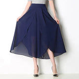 Women's Mid-Calf Designer S-3XL Fashion Chiffon Split Pants