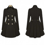 Women's Mid Length Trench Coat Fashion Designer S-XL Jackets