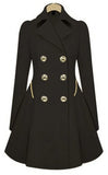 Women's Mid Length Trench Coat Fashion Designer S-XL Jackets