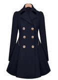 Women's Mid Length Trench Coat Fashion Designer S-XL Jackets