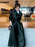 Women's 7XL Leather Trench Coat Fashion Designer Jackets (Plus Size)-Women's Tops Fashion Designer Plus Size Jerseys