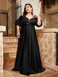 Women's Off Shoulder 1-4XL Fashion Designer Long Dresses (Plus Size)-Women's Fashion Designer Plus Size Dresses-International Women's Clothing