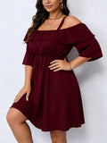 Women's Off Shoulder 1-5XL Fashion Designer Short Dresses (Plus Size)-Women's Fashion Designer Plus Size Dresses-International Women's Clothing