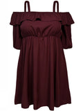 Women's Off Shoulder 1-5XL Fashion Designer Short Dresses (Plus Size)-Women's Fashion Designer Plus Size Dresses-International Women's Clothing