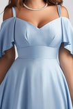 Women's Off Shoulder A-Line 1-5XL Fashion Designer Long Dresses (Plus Size)