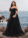 Women's Off Shoulder Fashion Designer 1-4XL Long Dresses (Plus Size)