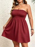 Women's Off Shoulder Fashion Designer 1-8XL Short Dresses (Plus Size)-