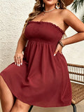 Women's Off Shoulder Fashion Designer 1-8XL Short Dresses (Plus Size)-Women's Fashion Designer Plus Size Dresses