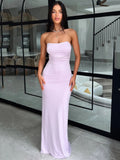 Women's Off Shoulder Fashion Designer Low-Cut Back Dresses (Long)-Women's Fashion Designer Dresses