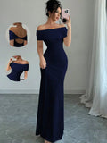 Women's Off Shoulder Fashion Designer S-2XL Prom Dresses (Long)