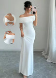 Women's Off Shoulder Fashion Designer S-2XL Prom Dresses (Long)