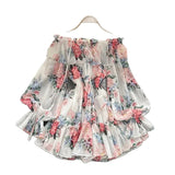 Women's Off Shoulder Rompers Fashion Designer Floral Jumpsuits-Women's Fashion Designer Rompers / Jumpsuits