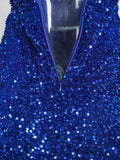 Women's Off Shoulder XS-L Split Sequin Fashion Designer Dresses (Long)-Women's Fashion Designer Dresses-International Women's Clothing