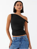 Women's Off Shoulders Designer Fashion Crop Top S-L Singlets