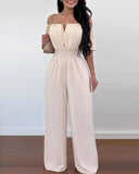 Women's Off Shoulders Fashion Designer Rompers Jumpsuits-Women's Fashion Designer Rompers / Jumpsuits