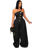 Women's Off Shoulders S-2XL Fashion Designer Jumpsuits-Women's Fashion Designer Rompers / Jumpsuits-black jumpsuits-Women&#x27;s fashion designer plus size clothes