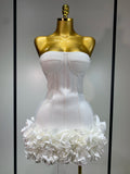 Women's Off Shoulders Flower Fashion Designer Ruffled XS-L Dresses (Short)