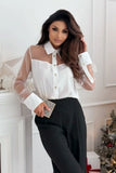 Women's Office Chiffon Blouse Fashion Designer S-2XL Long-Sleeve Tops-Women's Fashion Designer Long-Sleeve Tops-International Women's Clothing