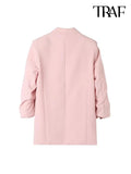 Women's Office Wear Open Blazer Fashion Designer Jackets-Women's Fashion Designer Jackets