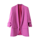 Women's Office Wear Open Blazer Fashion Designer Jackets-Women's Fashion Designer Jackets