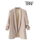 Women's Office Wear Open Blazer Fashion Designer Jackets-Women's Fashion Designer Jackets