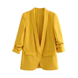 Women's Office Wear Open Blazer Fashion Designer Jackets-Women's Fashion Designer Jackets