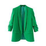 Women's Office Wear Open Blazer Fashion Designer Jackets-Women's Fashion Designer Jackets
