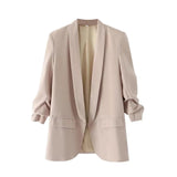 Women's Office Wear Open Blazer Fashion Designer Jackets-Women's Fashion Designer Jackets