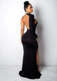 Women's One Sleeve S-XL Fashion Designer Backless Dresses (Long)-Women's Fashion Designer Dresses-International Women's Clothing