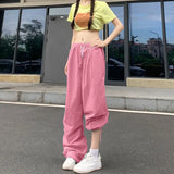 Women's Parachute S-2XL Fashion Designer Wide Leg Cargo Pants-Women's Fashion Designer Leggings / Pants-Women&#x27;s fashion designer plus size clothes
