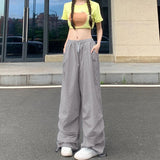 Women's Parachute S-2XL Fashion Designer Wide Leg Cargo Pants-Women's Fashion Designer Leggings / Pants-Women&#x27;s fashion designer plus size clothes