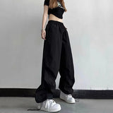 Women's Parachute S-2XL Fashion Designer Wide Leg Cargo Pants-Women's Fashion Designer Leggings / Pants-Women&#x27;s fashion designer plus size clothes