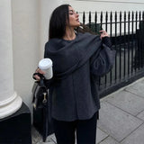 Women's Parkas S-L Asymmetric Scarf Tops Fashion Designer Jackets