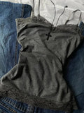 Women's Patchwork Crop Tops Fashion Designer S-L Singlets