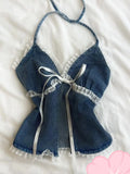Women's Patchwork Crop Tops Fashion Designer S-L Singlets