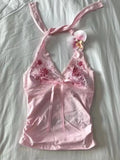 Women's Patchwork Crop Tops Fashion Designer S-L Singlets