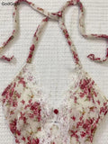 Women's Patchwork Crop Tops Fashion Designer S-L Singlets