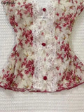 Women's Patchwork Crop Tops Fashion Designer S-L Singlets