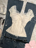 Women's Patchwork Crop Tops Fashion Designer S-L Singlets
