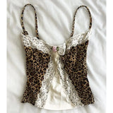 Women's Patchwork Crop Tops Fashion Designer S-L Singlets