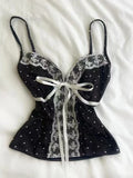 Women's Patchwork Crop Tops Fashion Designer S-L Singlets