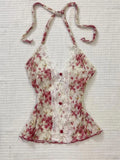 Women's Patchwork Crop Tops Fashion Designer S-L Singlets