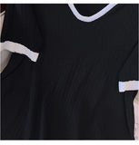 Women's Patchwork V-Neck 5-10XL Blouse Fashion Designer T-Shirts (Plus Size)-Women's Tops Fashion Designer Plus Size T-Shirts / Blouses