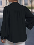Women's Peplum Blouse Fashion Designer 2-5XL Long-Sleeve Tops (Plus Size)