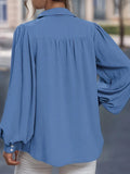 Women's Peplum Blouse Fashion Designer 2-5XL Long-Sleeve Tops (Plus Size)