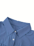 Women's Peplum Blouse Fashion Designer 2-5XL Long-Sleeve Tops (Plus Size)