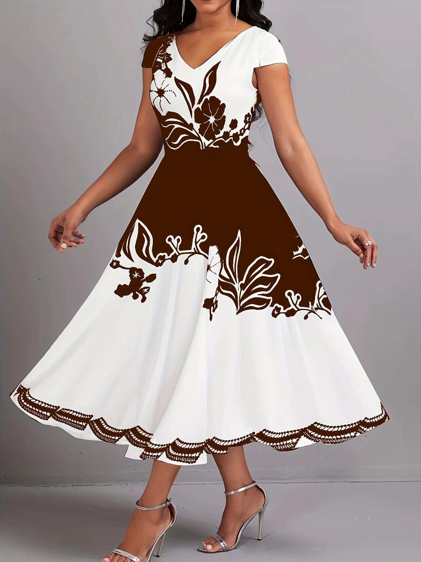 Women's Peplum Floral L-5XL Fashion Designer Long Dresses (Plus Size) – International Women's Clothing Women's Peplum Floral L-5XL Fashion Designer Long Dresses (Plus Size) – International Women's Clothing