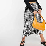 Women's Plaid Fashion Designer 2-8XL Midi Skirts (Plus Size)